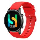 For  Xiaomi Haylou RT2 LS10 22mm Solid Color Soft Silicone Watch Band(Red) - 1