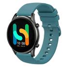 For  Xiaomi Haylou RT2 LS10 22mm Solid Color Soft Silicone Watch Band(Pine Green) - 1