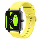 For Xiaomi Haylou RS4 LS12 22mm Solid Color Soft Silicone Watch Band(Yellow) - 1