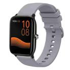 For Xiaomi Haylou GST LS09B 22mm Solid Color Soft Silicone Watch Band(Grey) - 1