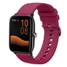 For Xiaomi Haylou GST LS09B 22mm Solid Color Soft Silicone Watch Band(Wine Red) - 1