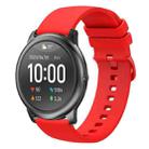 For Xiaomi Haylou RT LS05S 22mm Solid Color Soft Silicone Watch Band(Red) - 1