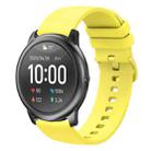 For Xiaomi Haylou RT LS05S 22mm Solid Color Soft Silicone Watch Band(Yellow) - 1