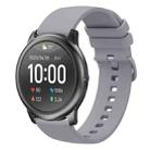 For Xiaomi Haylou RT LS05S 22mm Solid Color Soft Silicone Watch Band(Grey) - 1