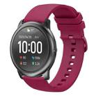 For Xiaomi Haylou RT LS05S 22mm Solid Color Soft Silicone Watch Band(Wine Red) - 1