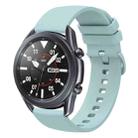 For Samsung Galaxy Watch3 45mm 22mm Solid Color Soft Silicone Watch Band(Sapphire Green) - 1