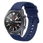 For Samsung Galaxy Watch3 45mm 22mm Solid Color Soft Silicone Watch Band(Navy Blue) - 1