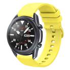 For Samsung Galaxy Watch3 45mm 22mm Solid Color Soft Silicone Watch Band(Yellow) - 1