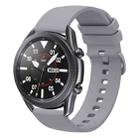 For Samsung Galaxy Watch3 45mm 22mm Solid Color Soft Silicone Watch Band(Grey) - 1