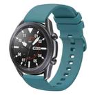 For Samsung Galaxy Watch3 45mm 22mm Solid Color Soft Silicone Watch Band(Pine Green) - 1