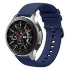 For Samsung Galaxy Watch 46mm 22mm Solid Color Soft Silicone Watch Band(Navy Blue) - 1