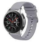 For Samsung Galaxy Watch 46mm 22mm Solid Color Soft Silicone Watch Band(Grey) - 1