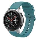 For Samsung Galaxy Watch 46mm 22mm Solid Color Soft Silicone Watch Band(Pine Green) - 1