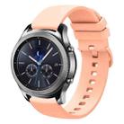 For Samsung Gear S3 Classic 22mm Solid Color Soft Silicone Watch Band(Pink) - 1