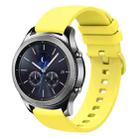 For Samsung Gear S3 Classic 22mm Solid Color Soft Silicone Watch Band(Yellow) - 1