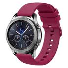 For Samsung Gear S3 Classic 22mm Solid Color Soft Silicone Watch Band(Wine Red) - 1