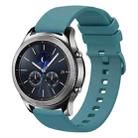 For Samsung Gear S3 Classic 22mm Solid Color Soft Silicone Watch Band(Pine Green) - 1
