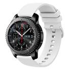 For Samsung Gear S3 Frontier 22mm Solid Color Soft Silicone Watch Band(White) - 1