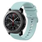 For Samsung Gear S3 Frontier 22mm Solid Color Soft Silicone Watch Band(Sapphire Green) - 1