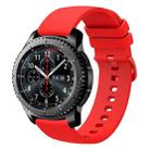 For Samsung Gear S3 Frontier 22mm Solid Color Soft Silicone Watch Band(Red) - 1