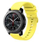 For Samsung Gear S3 Frontier 22mm Solid Color Soft Silicone Watch Band(Yellow) - 1