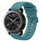 For Samsung Gear S3 Frontier 22mm Solid Color Soft Silicone Watch Band(Pine Green) - 1