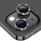 For iPhone 13 ENKAY Glitter Rear Lens Aluminium Alloy Tempered Glass Film(Black) - 1