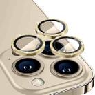 For iPhone 14 Pro / 14 Pro Max ENKAY Glitter Rear Lens Aluminium Alloy Tempered Glass Film(Gold) - 1