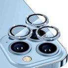 For iPhone 14 Pro / 14 Pro Max ENKAY Glitter Rear Lens Aluminium Alloy Tempered Glass Film(Sierra Blue) - 1