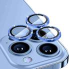 For iPhone 13 Pro / 13 Pro Max ENKAY Glitter Rear Lens Aluminium Alloy Tempered Glass Film (Blue) - 1