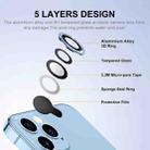 For iPhone 13 Pro / 13 Pro Max ENKAY Glitter Rear Lens Aluminium Alloy Tempered Glass Film (Blue) - 3