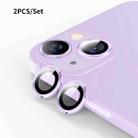 For iPhone 14 / 14 Plus ENKAY 9H Rear Lens Aluminium Alloy Tempered Glass Film(Purple) - 1