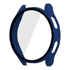 For Samsung Galaxy Watch5 44mm ENKAY Hat-Prince Full Coverage PC Frame + 9H Tempered Glass Case(Dark Blue) - 1