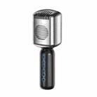 KM600 Wireless Microphone TWS Handheld Noise Reduction Smart Bluetooth-compatible Condenser Mic Music Player for Singing(Sliver) - 1