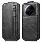 For Xiaomi 12S Ultra Zipper Wallet Vertical Flip Leather Phone Case(Black) - 1