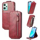 For OnePlus Nord CE 2 Lite 5G Zipper Wallet Vertical Flip Leather Phone Case(Red) - 1