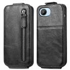 For Realme C30 Zipper Wallet Vertical Flip Leather Phone Case(Black) - 1