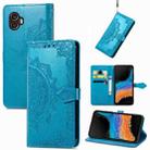 For Samsung Galaxy Xcover6 Pro Mandala Flower Embossed Leather Phone Case(Blue) - 1