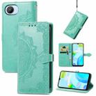 For Realme C30 Mandala Flower Embossed Leather Phone Case(Green) - 1