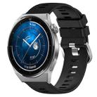 For Huawei Watch GT3 Pro 43mm 20mm Solid Color Soft Silicone Watch Band(Black) - 1