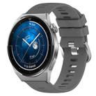 For Huawei Watch GT3 Pro 43mm 20mm Solid Color Soft Silicone Watch Band(Dark Grey) - 1