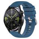 For Huawei Watch GT3 42mm 20mm Solid Color Soft Silicone Watch Band(Blue) - 1