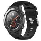 For Huawei Watch 2 20mm Solid Color Soft Silicone Watch Band(Black) - 1