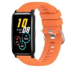 For Honor Watch ES 20mm Solid Color Soft Silicone Watch Band(Orange) - 1