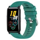 For Honor Watch ES 20mm Solid Color Soft Silicone Watch Band(Green) - 1