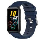 For Honor Watch ES 20mm Solid Color Soft Silicone Watch Band(Midnight Blue) - 1