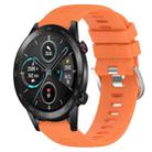 For Honor MagicWatch2 42mm 20mm Solid Color Soft Silicone Watch Band(Orange) - 1