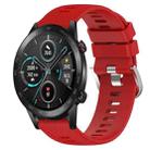 For Honor MagicWatch2 42mm 20mm Solid Color Soft Silicone Watch Band(Red) - 1