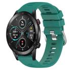 For Honor MagicWatch2 42mm 20mm Solid Color Soft Silicone Watch Band(Green) - 1