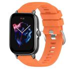 For Amazfit GTS 3 20mm Solid Color Soft Silicone Watch Band(Orange) - 1